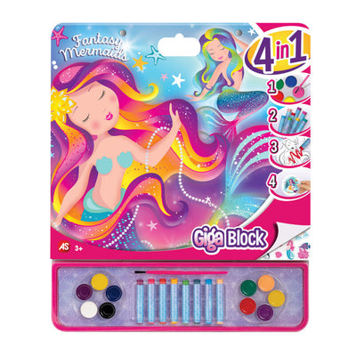 Giga Block Drawing Set Disney Fantasy Mermaids 4 In 1