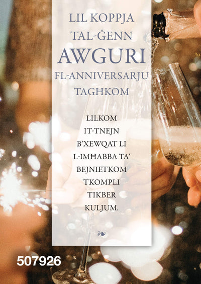 Awguri Fl-Anniversarju Tagħkom
