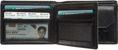 Maverick New Men Leather Black Wallet with 2 Bill Compartments