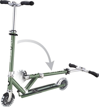 Globber Flow Element Lights 2-Wheel Scooter - Olive colour