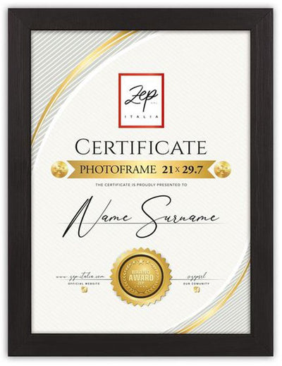 Wooden Certificate Frame A3 Black 29.7x42 cm