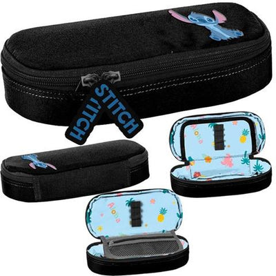 Disney Stitch Black 1 zip Pencil Case
