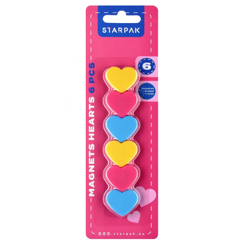 Magnets Hearts x6pcs
