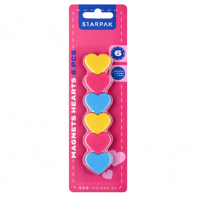 Magnets Hearts x6pcs