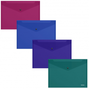 Plastic Envelope with Snap Button A3