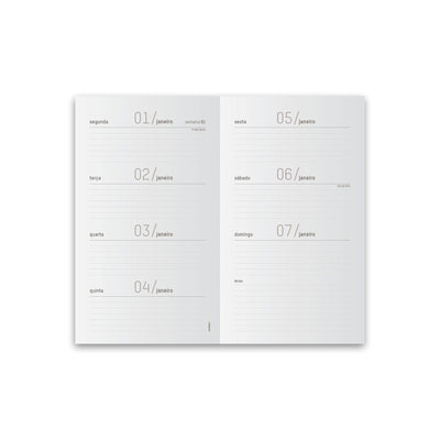 Diary A6 2026 1 week on 2 pages