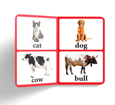 Farm Animals & Pets - Early Learning Board Book With Large Font