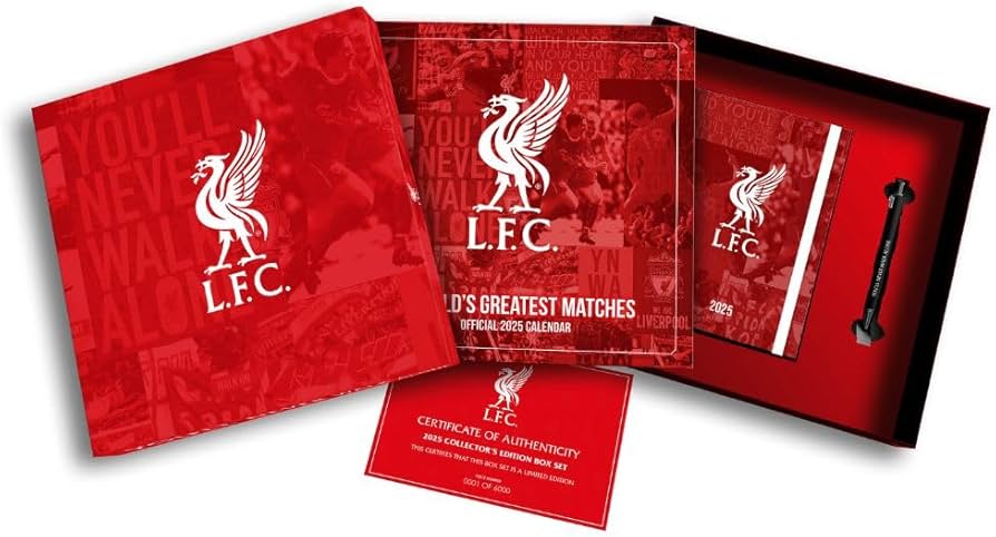 Liverpool Fc Calendar & Diary Musical Gift Box 2026