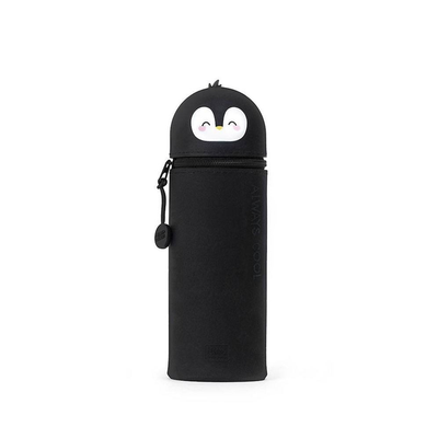 Legami soft 2 in 1 silicone pencil case kawaii penguin