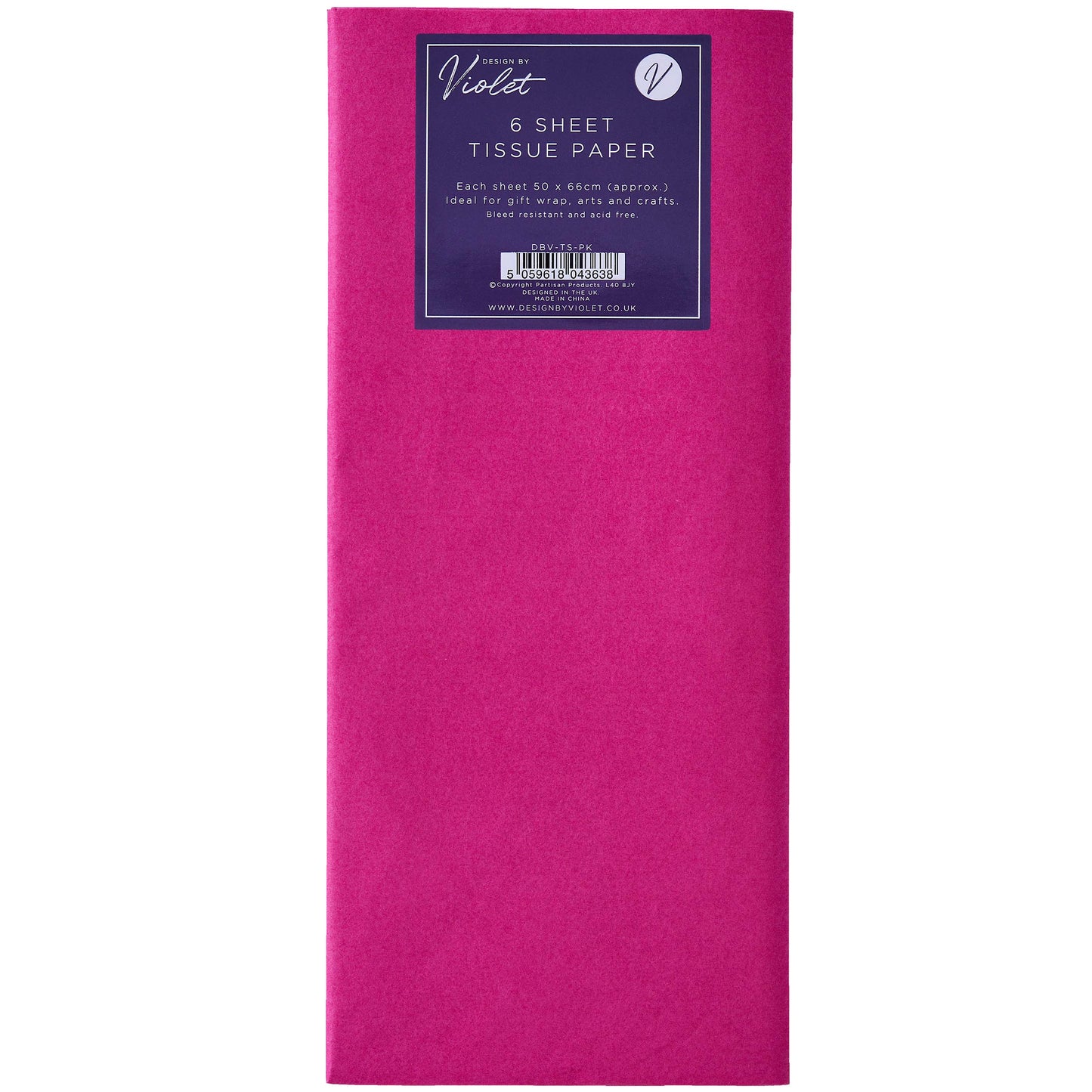 Tissue Paper Dark pink 6 sheets 50 x 66cm