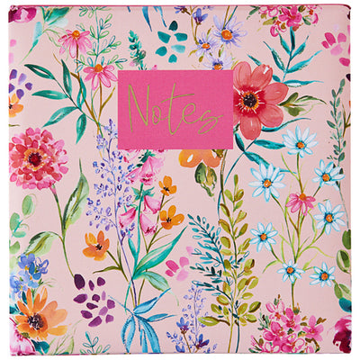 Noteblock With Pen - Designed Flowers