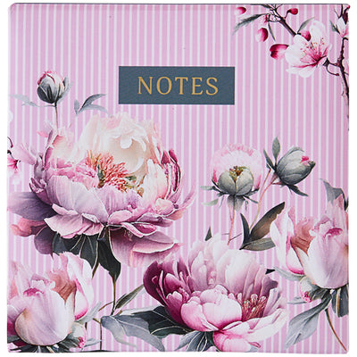 Noteblock With Pen - Designed Flowers