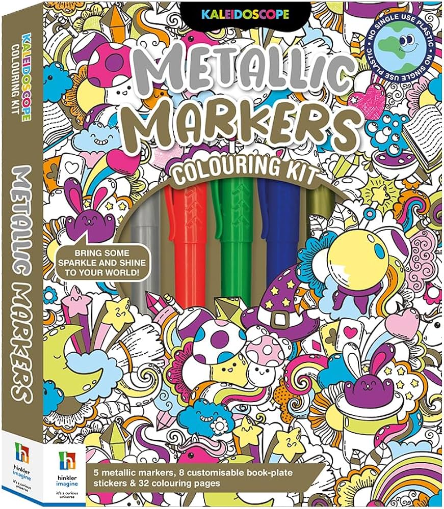 Kaleidoscope Colouring - Magical Metallic Markers Kit