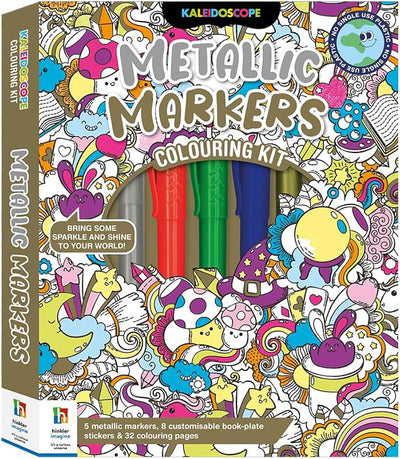 Kaleidoscope Colouring - Magical Metallic Markers Kit
