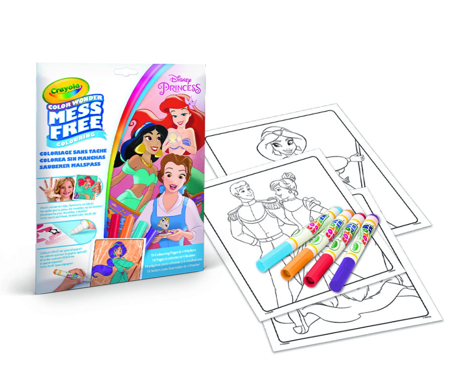Crayola Mess Free Colour Wonder Colouring -Disney Princess
