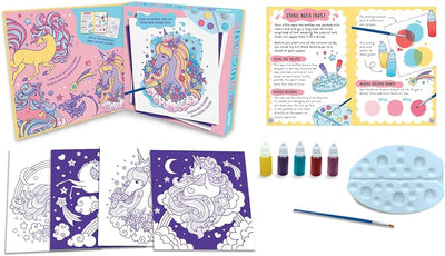 super-cool aqua ink unicorn masterpieces with complete art activity kit