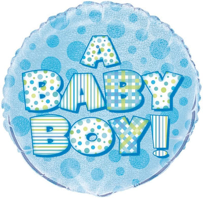 Baby Boy Helium Foil Balloon - 45Cm