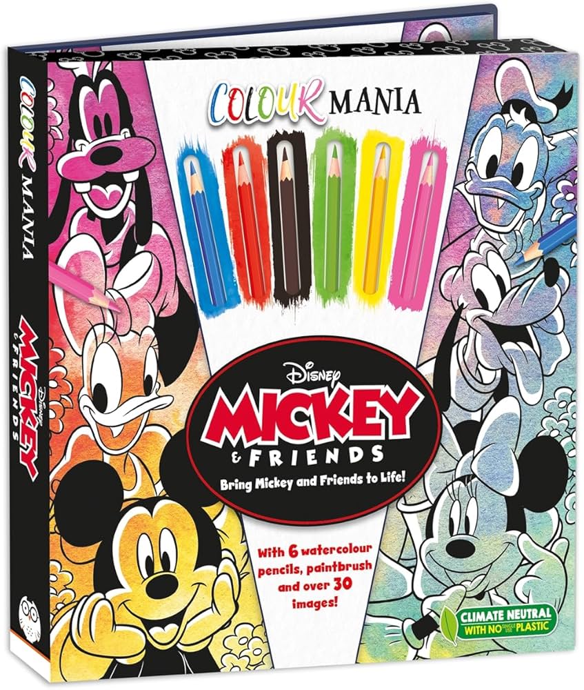 Disney Mickey And Friends Colouring Book And Pencil Set