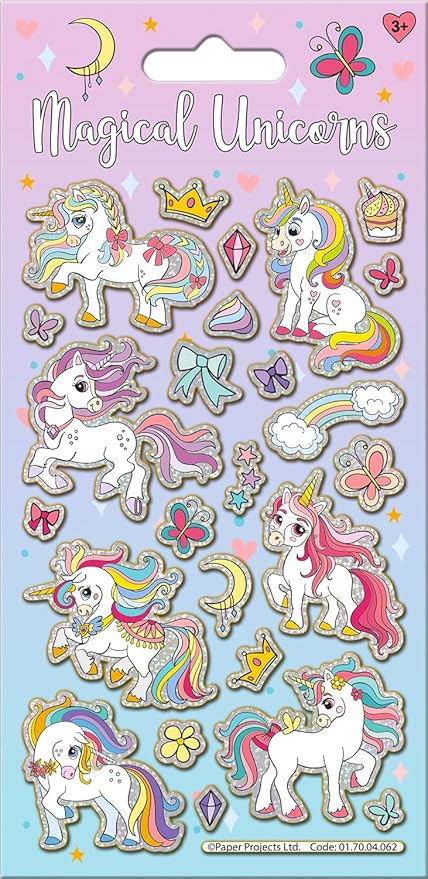 Magical Unicorns Sparkly Stickers