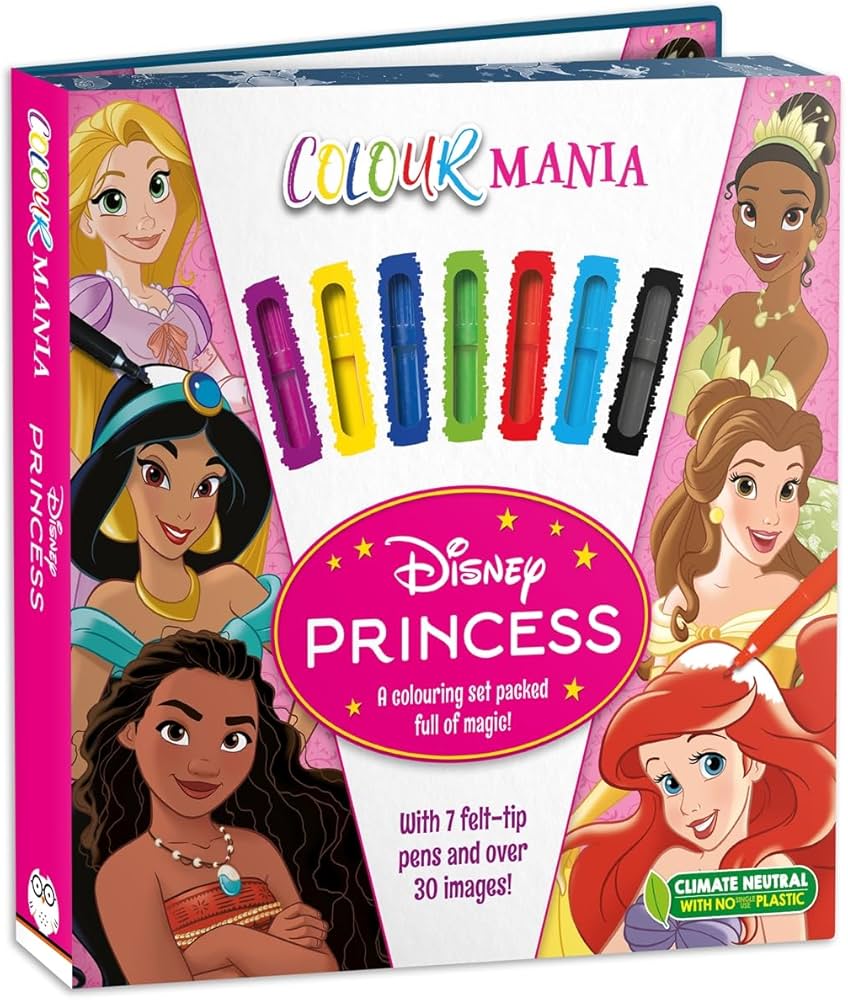 Disney Princess Colourmania - Colouring Book And Felt-Tip Pens