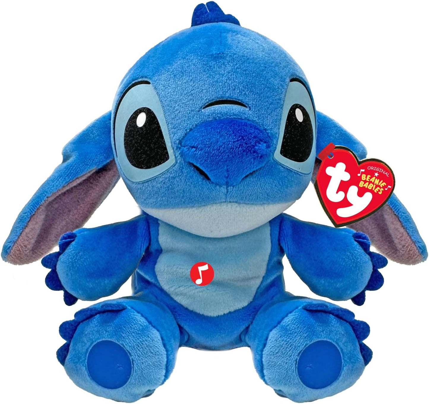 Ty Beanie Soft Toy - Disney Stitch With Sound 15Cm