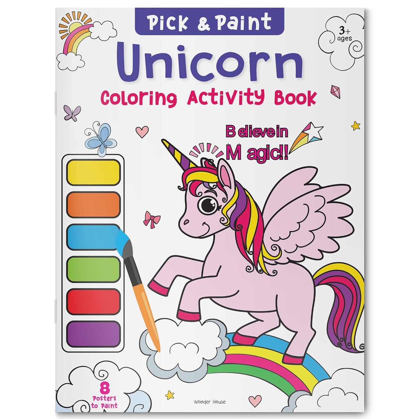Unicorn Pick And Paint Coloring Activity Book
