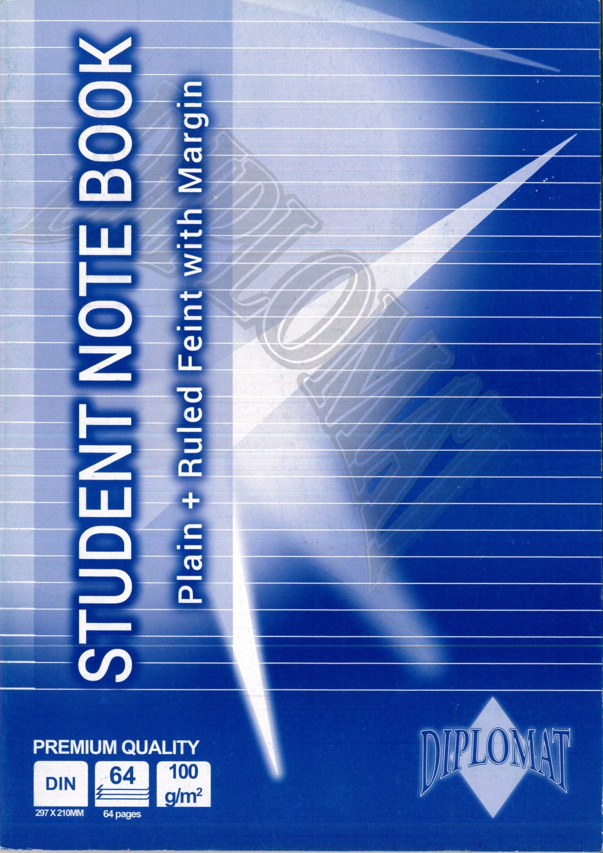 Student Note Book Plan + Ruled Feint With Margin A4 64 Pages
