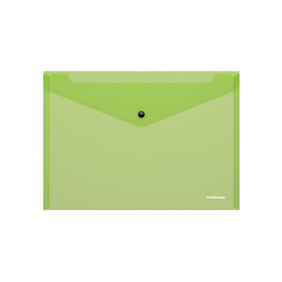 Button A4 Plastic Envelop Transperant Green