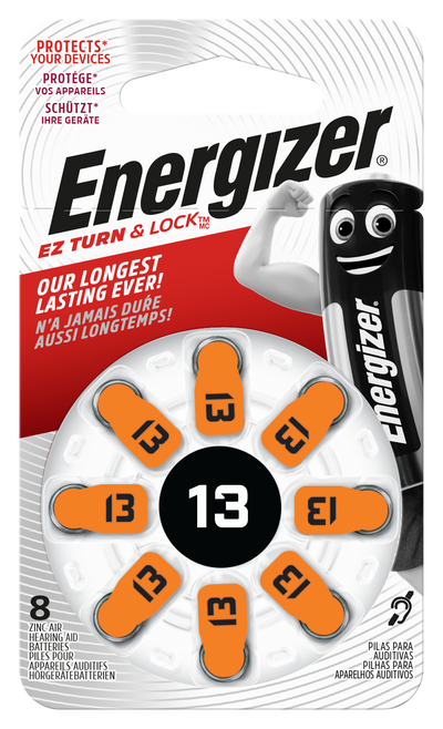 Energizer Hearing Aid Battery 13 - Pack of 8 pcs