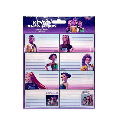 K-Pop Demon Hunters School Name Labels - x 16 lables