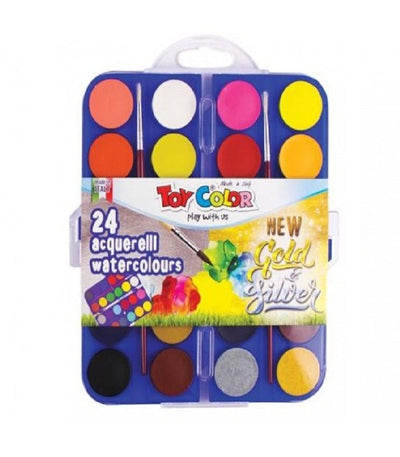 Water Colours Inc Gold And Silver