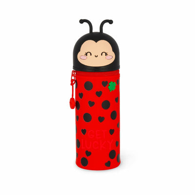 Legami Kawaii 2-in-1 Soft Silicone Empty Pencil Case - Ladybug