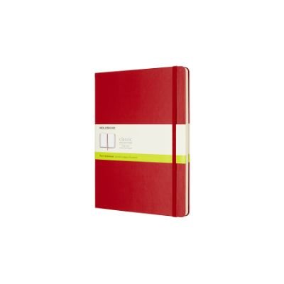 Moleskine Classic Notebook Hard Cover A4 Plain Scarlet Red