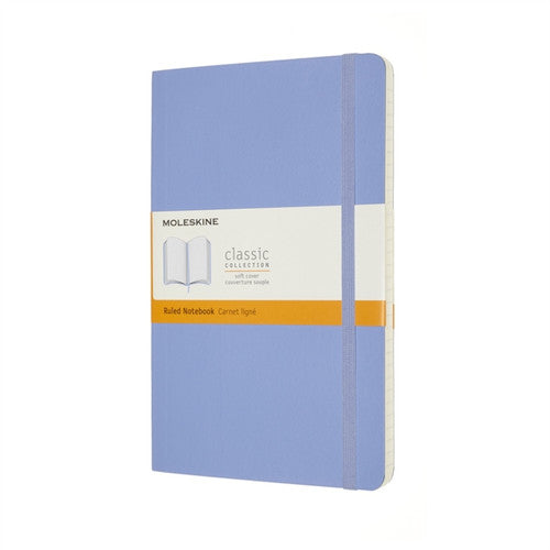 Moleskine A5 Ruled Softcover Notebook Hydrangea Blue