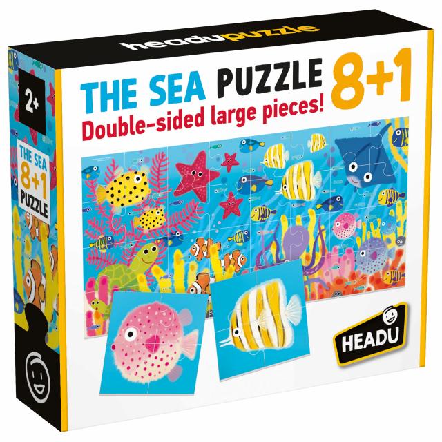 Headu 8+1 The Sea Educational Puzzle
Double sided large pieces