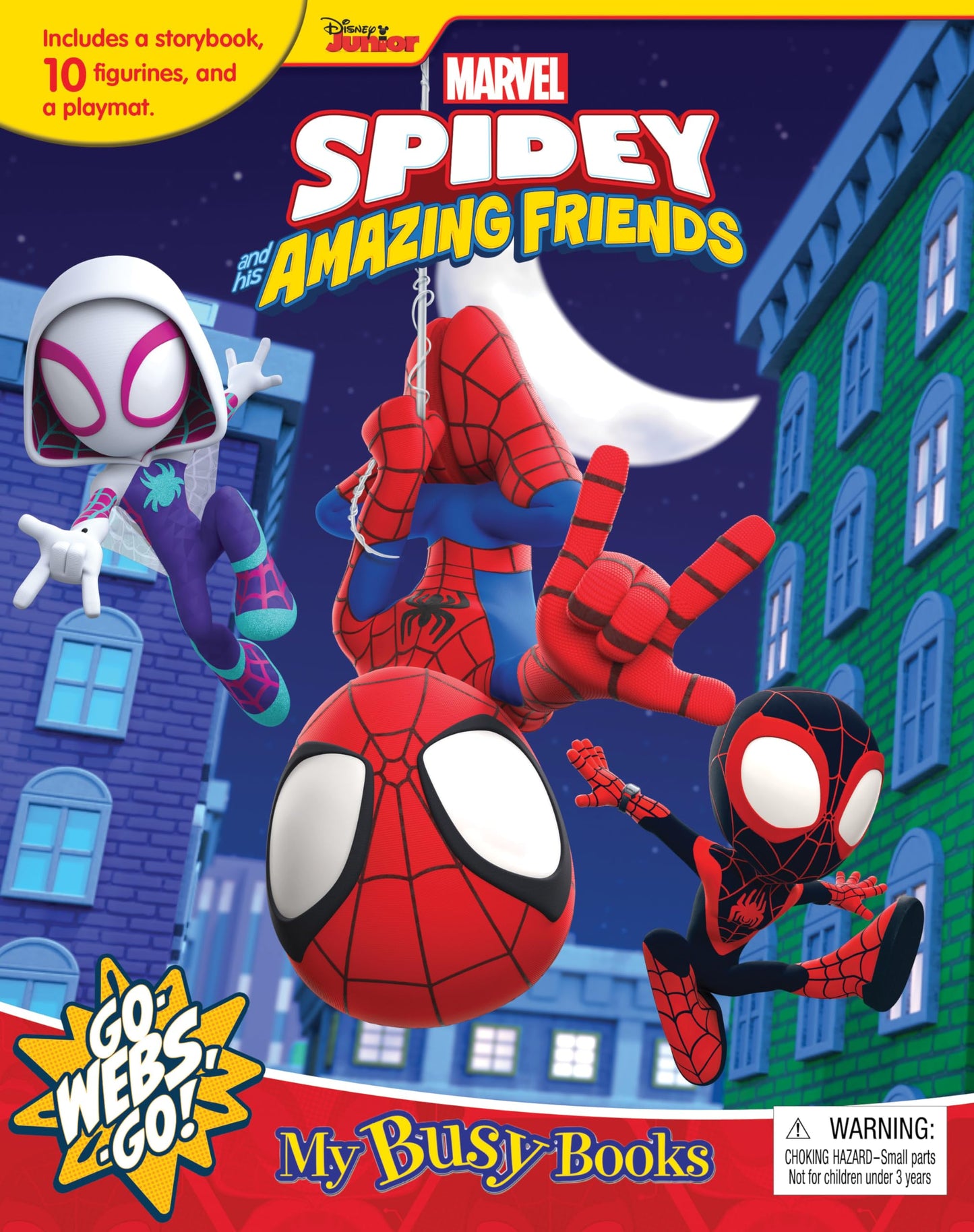 My Busy Books - Marvel Spidey And His Amazing Friends Storybook 10 Figurines Playmat
