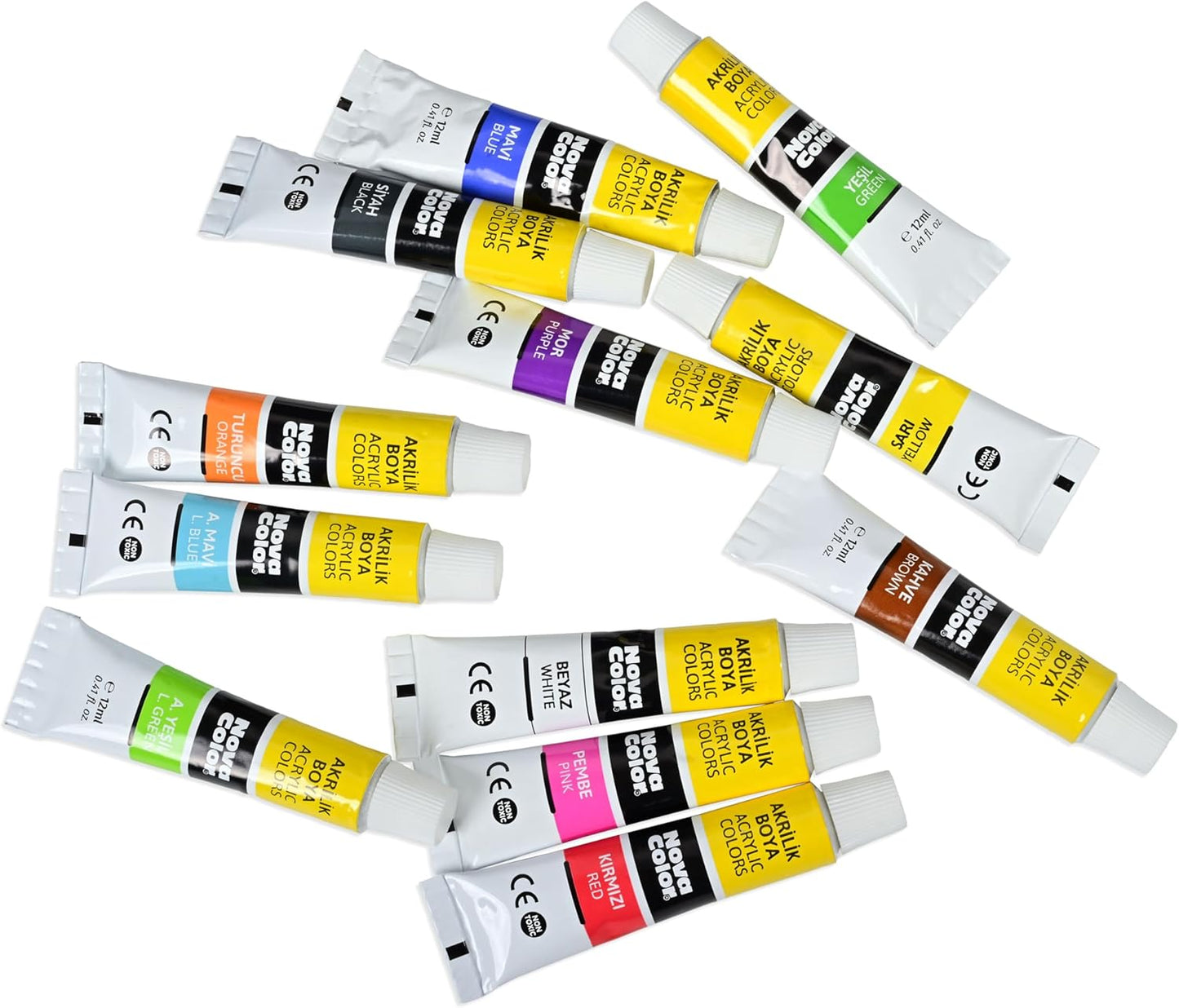 Acrylic paints 12 tubes x12ML