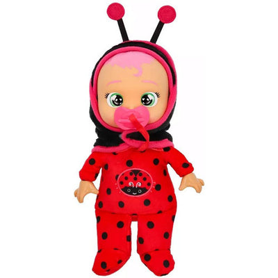 Cry Babies Tiny Cuddles Newborn 10inch Lady Baby Doll Pink Hair/Green Eyes