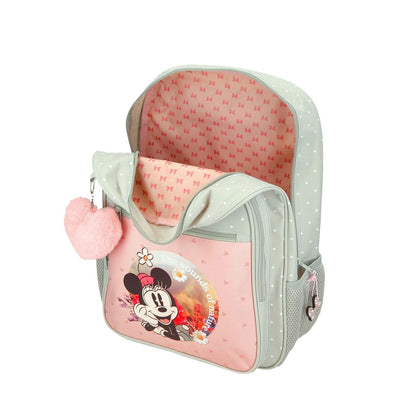 MINNIE MOUSE WILD NATURE BACKPACK 38CM - 1 large compartment fit A4