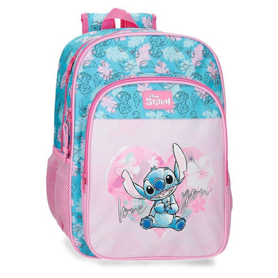 Disney Stitch Heart 40cm backpack 2 zip fit A4