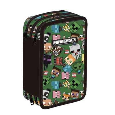 Minecraft Characters triple pencil case - Filled