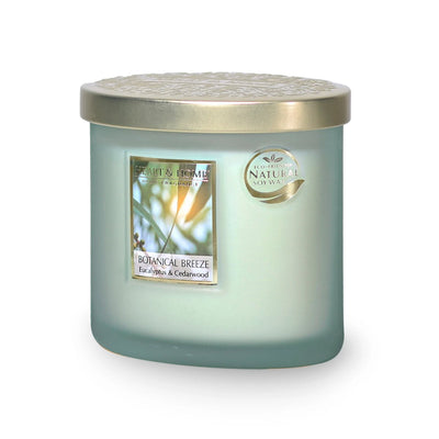 Heart & Home Twin Wick Ellipse Candle 220g - Botanical Breeze - Eucalyptus & Cedarwood