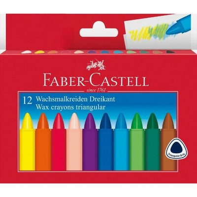 Faber-Castell Wax Crayons Triangular 1pkt x12pcs