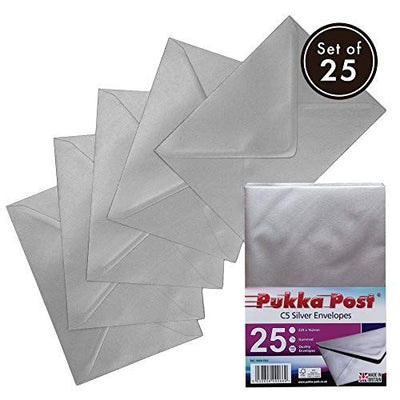 Silver Envelopes A5 - 162 x 229mm x 25 pcs