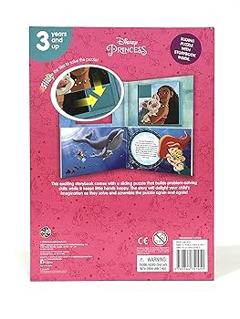 Disney Princess Sliding Tiles - Sliding puzzle with storybook inside