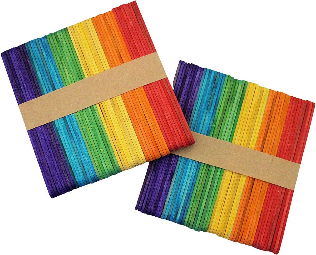 Wooden Coloured Pop Sticks