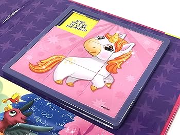 Unicorns Sliding Tiles - Sliding puzzle with storybook inside