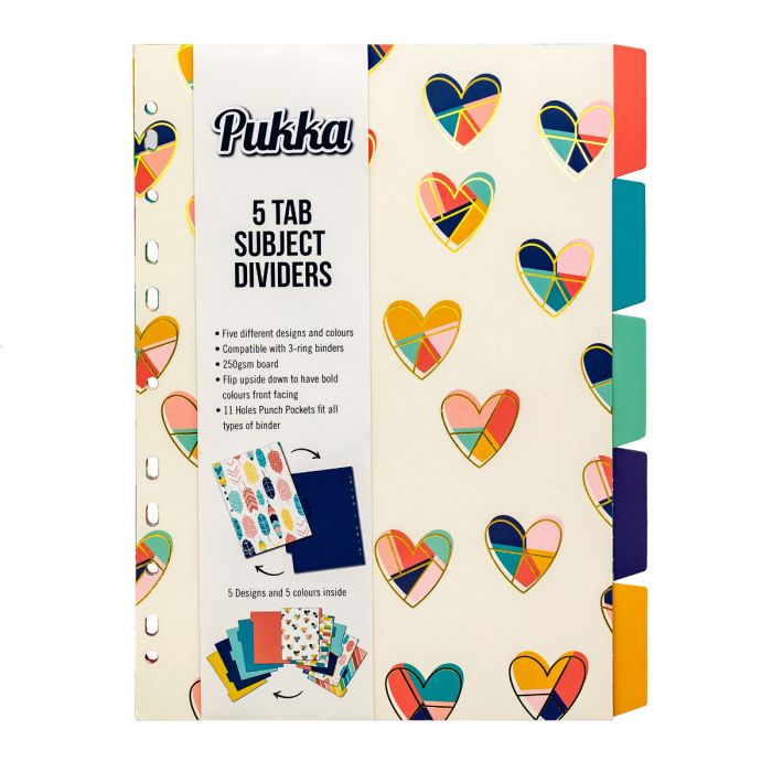 Pukka 5 Tab Subject Cartoon Dividers