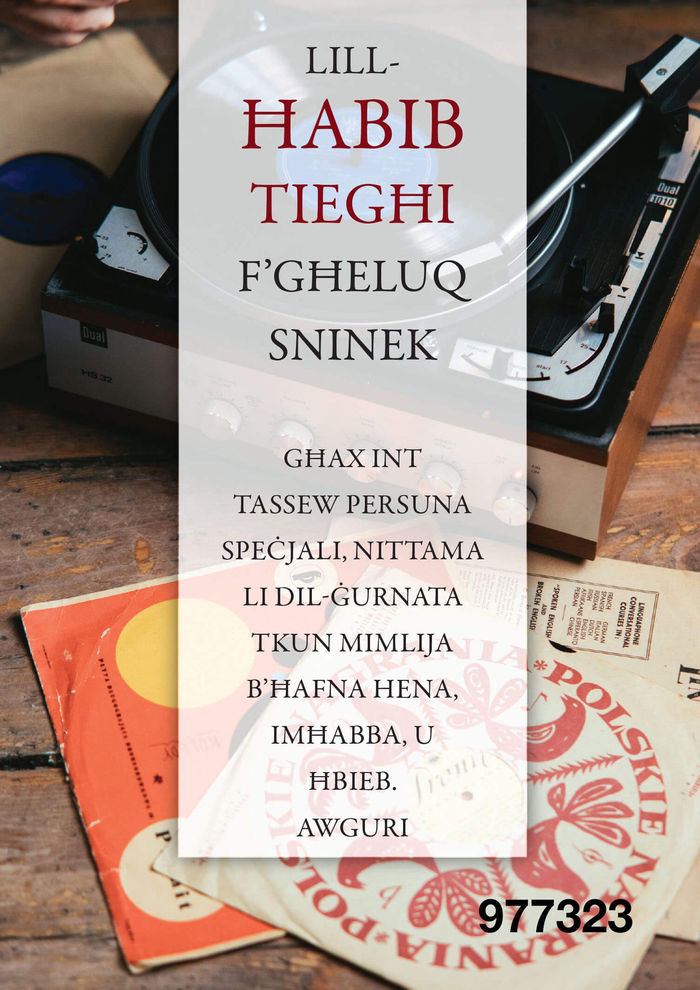 Lill-Ħabib Tiegħi F'Għeluq Sninek