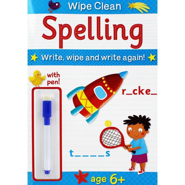 Wipe Clean With Pen 6+ Spelling